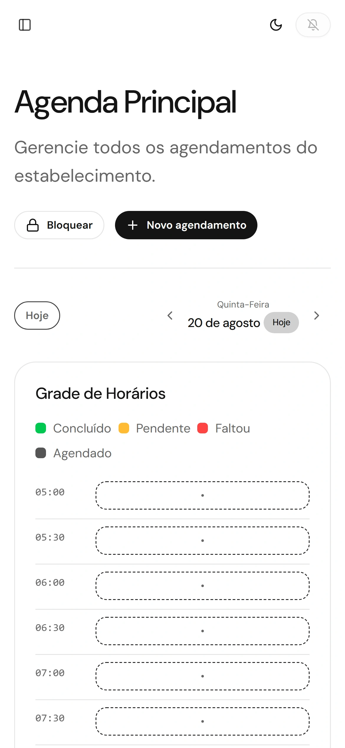Agenda de DoxaHub abierta en el celular